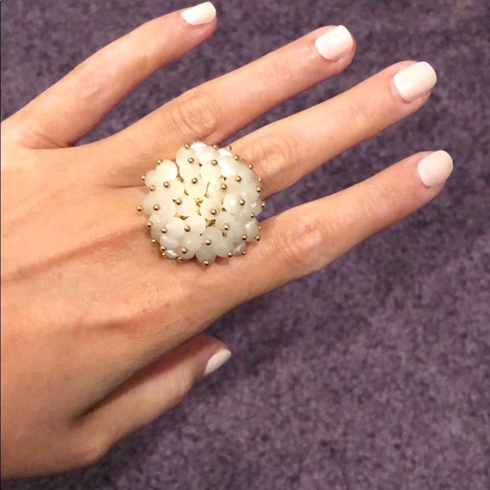 Statement Ring - White and Gold